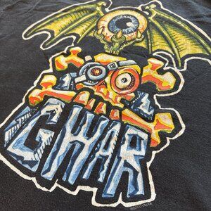 Vintage Y2K 2000 GWAR Flying Eye Skull Band T-Shirt XL Black Cygnus Metal